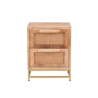 Linon Jones 2 Drawer Cabinet, Natural, large