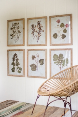 Leaf Prints Under Glass Wall Art Set Of 6 Ashley Furniture Homestore