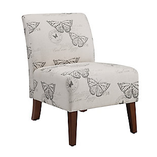 Sandy Butterfly Accent Chair, White, large