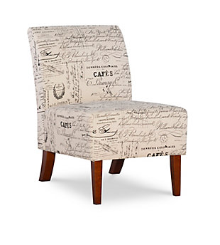Linon Lacey Accent Chair, Dark Walnut, large