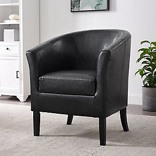 Linon Scotty Club Chair, Black, rollover