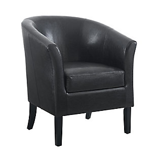 Linon Scotty Club Chair, Black, large