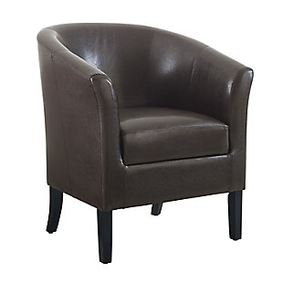 Linon Scotty Club Chair, Dark Gray, large