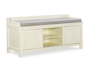 Macon White Storage Bench