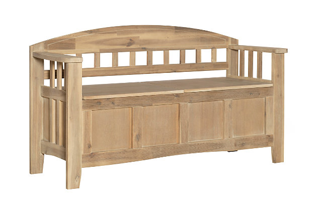 Cara Storage Bench Ashley, Rustic Wooden Benches With Storage
