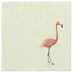 GreenBox Art Flamingo Walk by Cathy Walters Canvas Wall Art, Cream, large