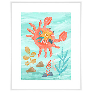 Oopsy Daisy Sea Life Friends - Crab by Olivia Gibbs Paper Art Prints, Blue, large