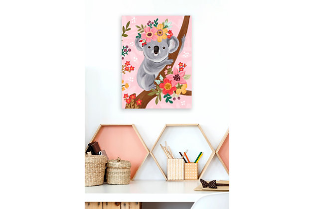 Hang with this flower-dressed koala and you've got a friend for life. Add this sweet piece to complete your dream nursery.Art created by Olivia Gibbs | The giclee method of printing is used to create these paper prints | The giclee method of printing is the highest quality reproduction method available | These giclee prints use premium archival paper | Ready to frame