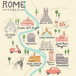 Given how fast they grow, you might just want to stick with wall decals. And if you think learning about Rome's great attractions might grab their interest, this wall poster from famed artist Anne Bollman is right on target. Crafted of durable fabric, it’s removable, repositionable and reusable. Best of all, it won’t leave messy residue on your walls.Made of durable fabric | Removable, repositionable and reusable | Won’t damage walls or leave residue | Printed with non-toxic inks | Proudly printed in the USA