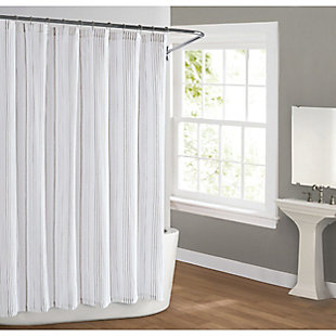Pem America Cottage Classics Warm Hearth Stripe Shower Curtain, , large
