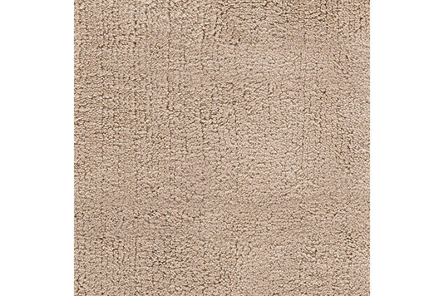 Treat yourself to a spa experience with this exceptionally soft cable patterned bath mat woven of lush, long-staple cotton for extra absorbency. Each bath mat contains a generous 2400 grams of cotton per square meter for luxurious softness underfoot and is backed with latex to prevent slipping.Set of 2 | 100% cotton | Linen | Non-slip latex backing | Machine wash | Imported