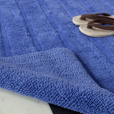 Safavieh Spa Stripe Tufted Bath Mat, Indigo, rollover