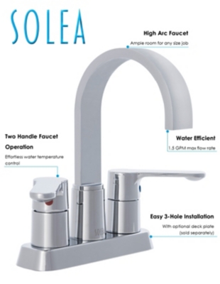 Safavieh Compose Centerset Dual Handle Bathroom Faucet, , rollover