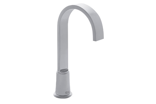 The stylish look of shimmering chrome-tone is marvelously displayed in this bathroom faucet. Designed with widespread configuration for a graceful and flowing silhouette, the arched neck and rectangular spout breathe tranquility into bathroom decor.Made of brass, zinc, stainless steel and plastic | 2-handle faucet operation for effortless water temperature control | Widespread faucet | Chrome-tone finish | Two handle faucet operation | Easy 3-hole installation