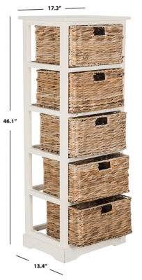 Safavieh Herman Storage Unit with Wicker Baskets