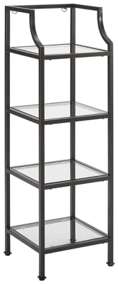 Crosley Aimee Short Etagere, Oil Rubbed Bronze, large