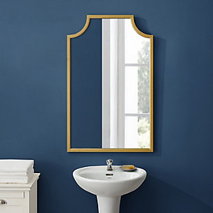 Crosley Aimee Bath Mirror, Gold, rollover