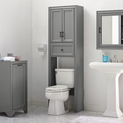 Gray Over-the-Toilet Storage at