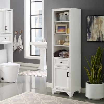 Crosley Tara Linen Cabinet, White, rollover