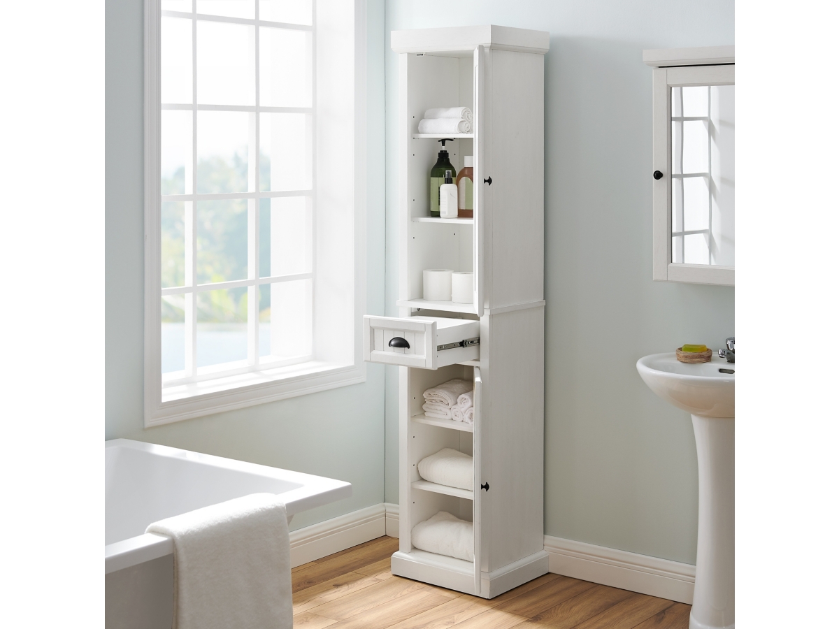 Crosley seaside tall linen cabinet discount