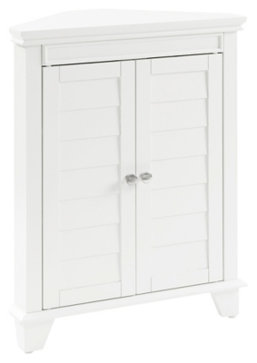 Crosley Lydia Corner Cabinet, White, large