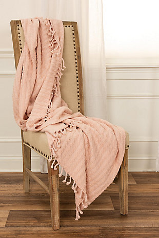 Home Accent 50" x 60" Throw, Blush, rollover
