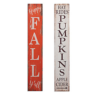 Fall 47.25-inch High Wood Harvest Porch Signs (set Of 2), , large