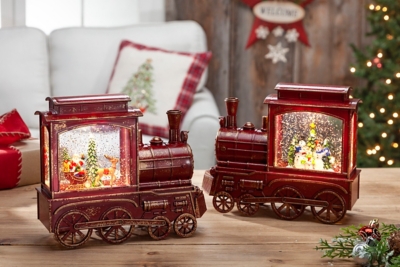 Christmas Assorted Water Globe Train with Holiday Scene (Set of 2), , large