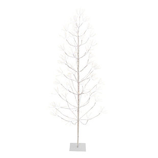 Christmas 72-inch White Electric Birch Tree With 588 Led Lights, , large