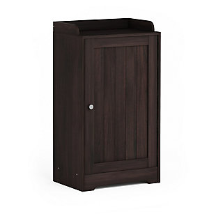 Furinno Indo Standing Louver Door Cabinet, Brown, large