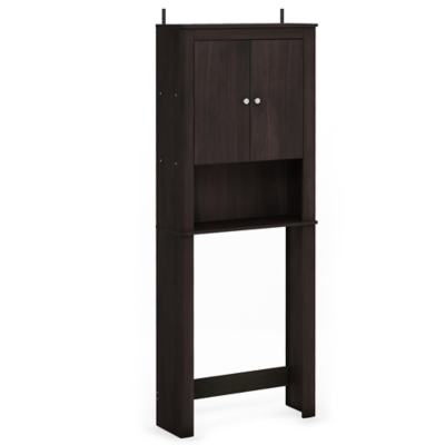 Furinno Indo Double Door Bath Cabinet, Espresso, large