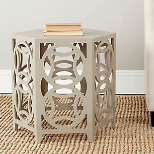 Safavieh Natanya Accent Table, Pearl Taupe, rollover