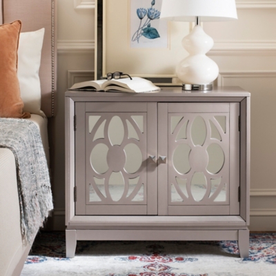 Safavieh Shannon 2 Door Chest, Champagne/Mirror, rollover