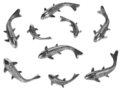 A600003321 Safavieh Koi Fish Wall Decor, Antique/Silver sku A600003321