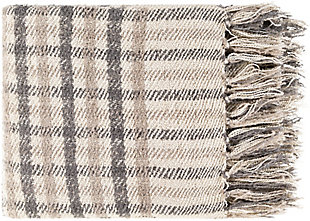 Mad about plaid? This sophisticated yet striking throw blanket is the perfect anchor for any living space. Its classic good looks and versatility make it an essential accent for almost any style of decor. Made of acrylic/nylon  | Fringe accent | Spot clean recommended, line dry | Imported