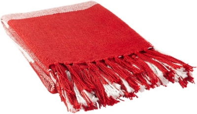 Surya Ryker Throw Blanket, Red/Burgandy, large