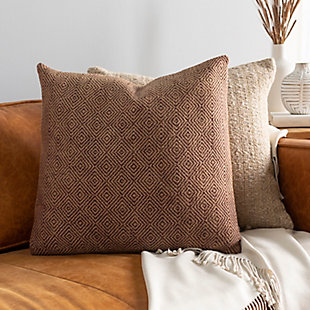 Neutral enough to slip right into any scene, this exceptionally versatile throw pillow pairs beautifully with a host of colors. Soft, soothing hue makes it a natural fit.Cotton cover | Polyfill insert included | Spot clean recommended, line dry | Imported
