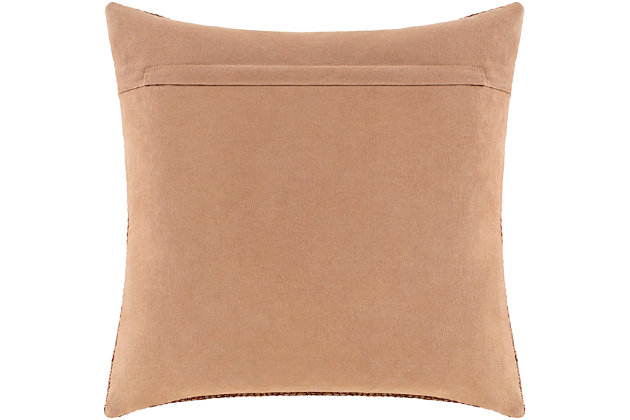 Neutral enough to slip right into any scene, this exceptionally versatile throw pillow pairs beautifully with a host of colors. Soft, soothing hue makes it a natural fit.Cotton cover | Polyfill insert included | Spot clean recommended, line dry | Imported