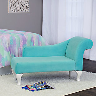 HomePop Juvenile Chaise Lounge, Blue, rollover