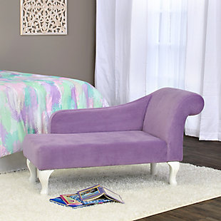 HomePop Diva Juvenile Chaise Lounge, Purple, rollover