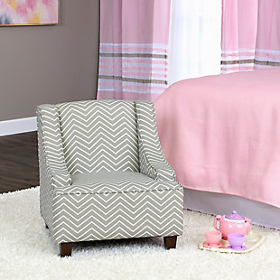 HomePop Cameron Juvenile Swoop Arm Accent Chair, , rollover