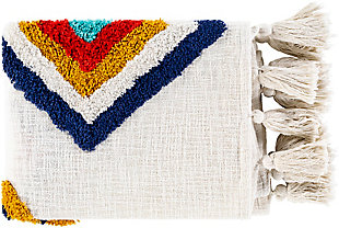 Teeming with tantalizing texture, this colorful fringed throw blanket is the epitome of boho cool. What an effortlessly chic way to say welcome home.Made of cotton | Tassel details | Spot clean recommended, line dry | Imported