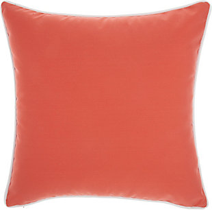 Nourison Mina Victory Indoor/outdoor Pillow 18" X 18", Coral, large