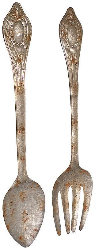 Home Accents Fork and Spoon Wall Decor (Set of 2), , large
