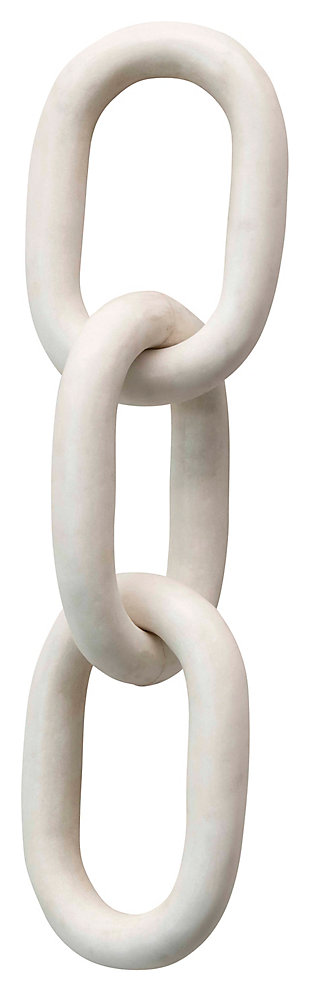 13"l Decorative Marble Chain Link Figurine, , large