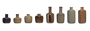 Stoneware Vases With Reactive Glaze Finish (set Of 8 Styles), , large