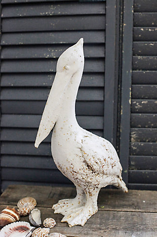 Resin Pelican With Distressed  White Finish, , rollover