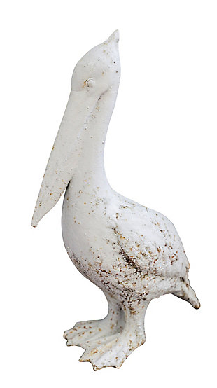 Resin Pelican With Distressed  White Finish, , large