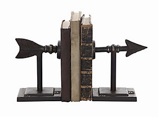 Bronze Arrow Shaped Cast Iron Bookends (set Of 2 Pieces), , rollover