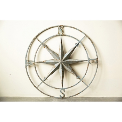 Home Accents Large Distressed Metal Compass Wall Decor Ashley Furniture Homestore